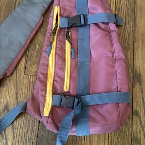 Stylish Purple and Yellow Men's Bag